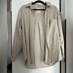 Abercrombie oversized corduroy shirt